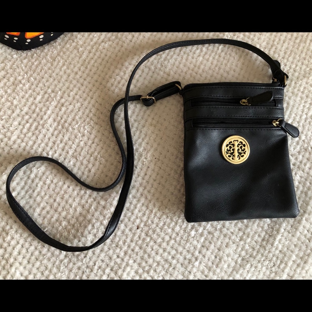 Leather over shoulder purse